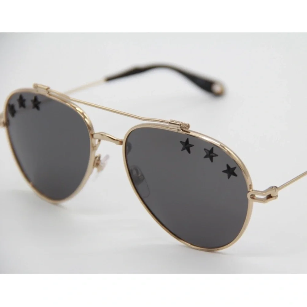 NEW GIVENCHY AVIATOR SUNGLASSES GV7057/STARS J5G GOLD AVIATOR GIVENCHY GV 7057/S - Picture 6 of 15